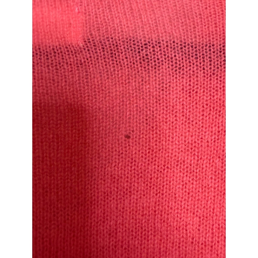 Colorish Women's Hot Pink 100% Cashmere V-Neck Sweater Large - Picture 5 of 5